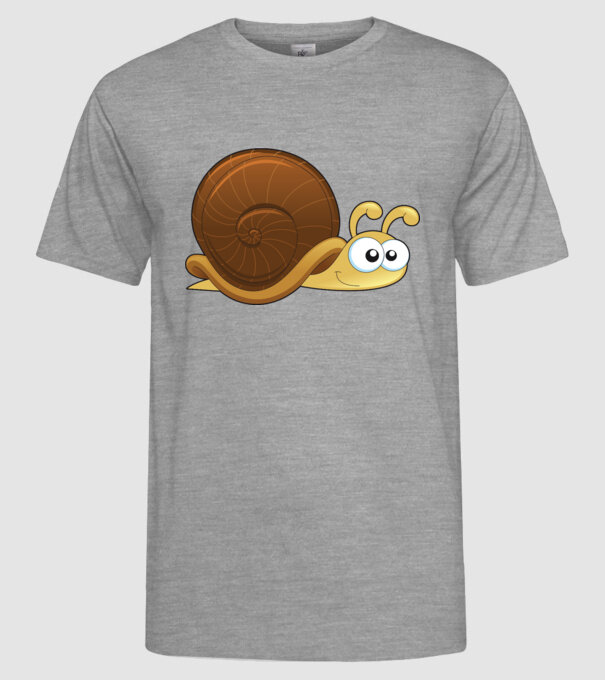 Snail model gri pe tricou