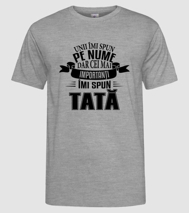 Unii îmi spun pe nume, dar cei mai importanți îmi spun tată model gri pe tricou