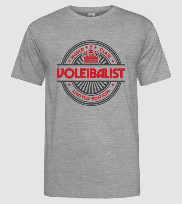 voleibalist model gri pe tricou