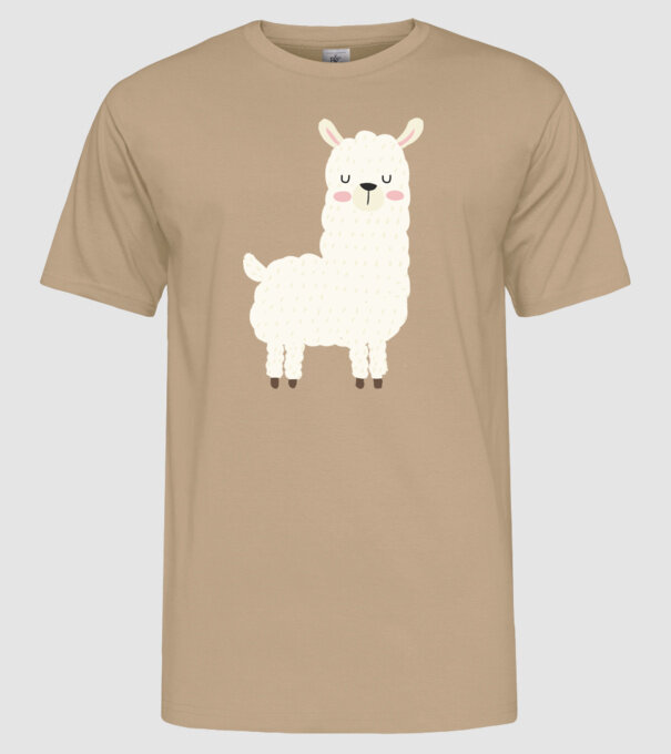 Alpaca model nisipiu pe tricou