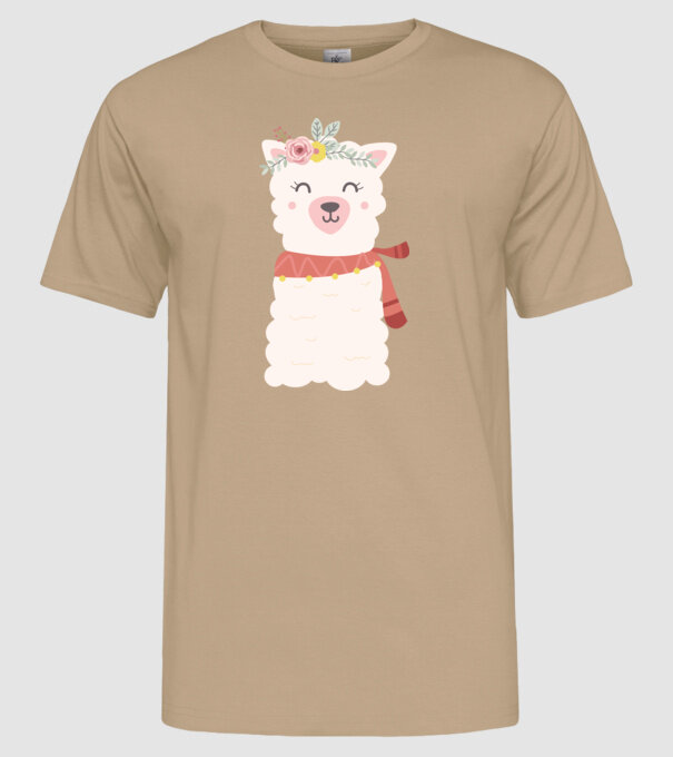 Baby lama model nisipiu pe tricou
