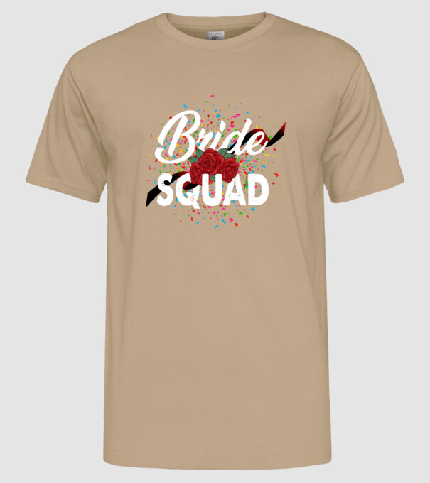 Bride Squad model nisipiu pe tricou