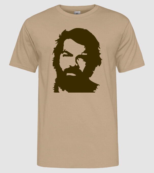 bud spencer model nisipiu pe tricou