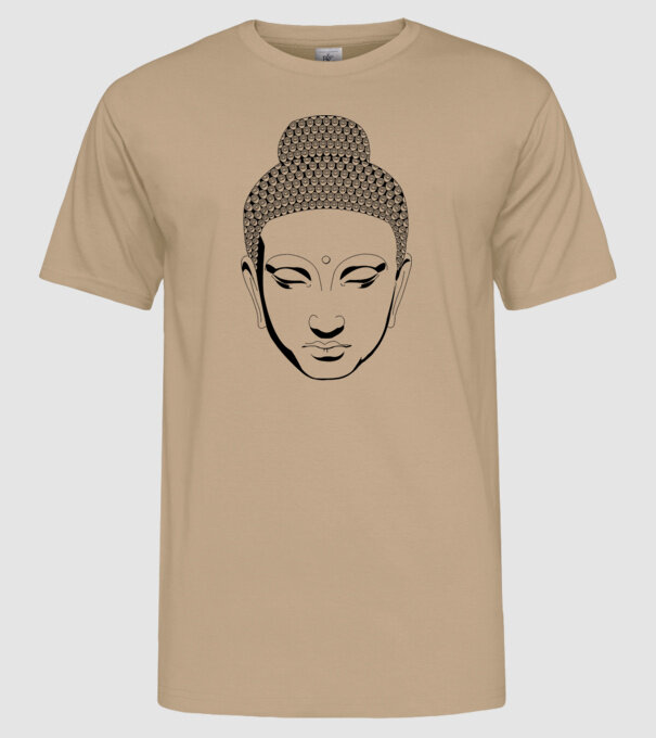buddhas head model nisipiu pe tricou