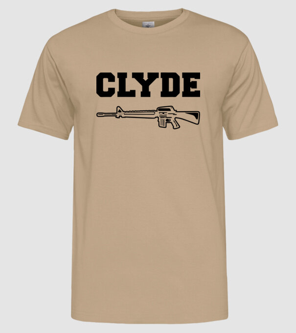 Clyde model nisipiu pe tricou