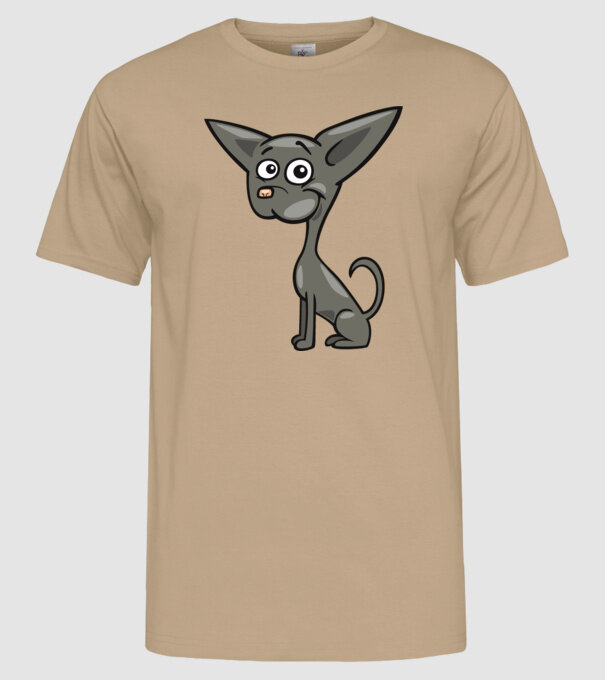 Dog silhouette model nisipiu pe tricou