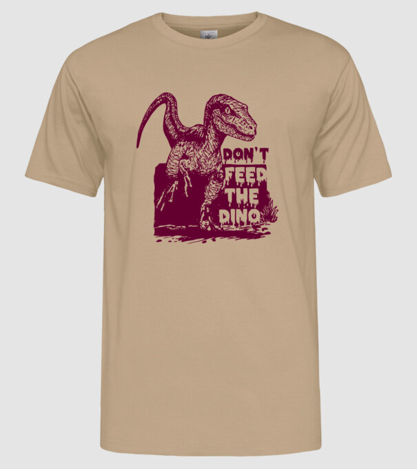 Dont feed the dino model nisipiu pe tricou