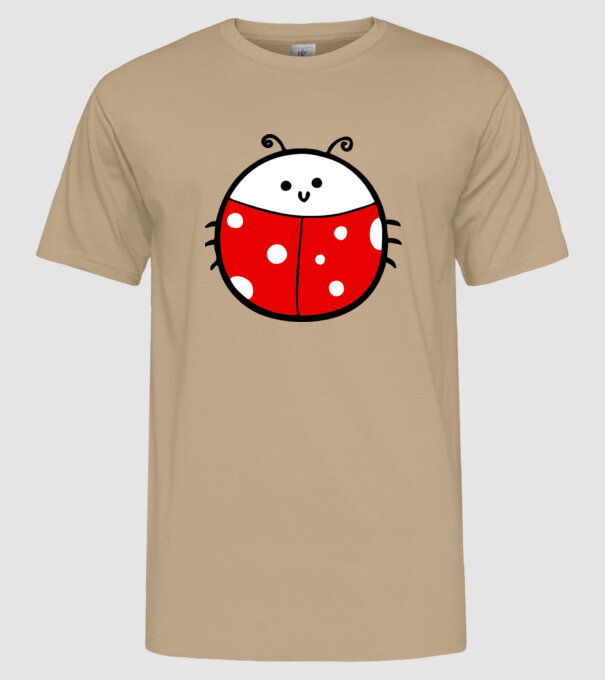 Buburuză model nisipiu pe tricou