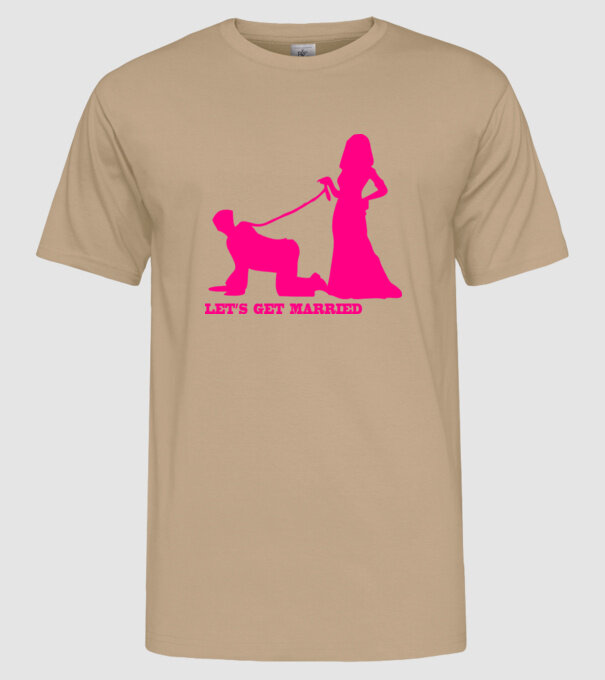 lets get married model nisipiu pe tricou