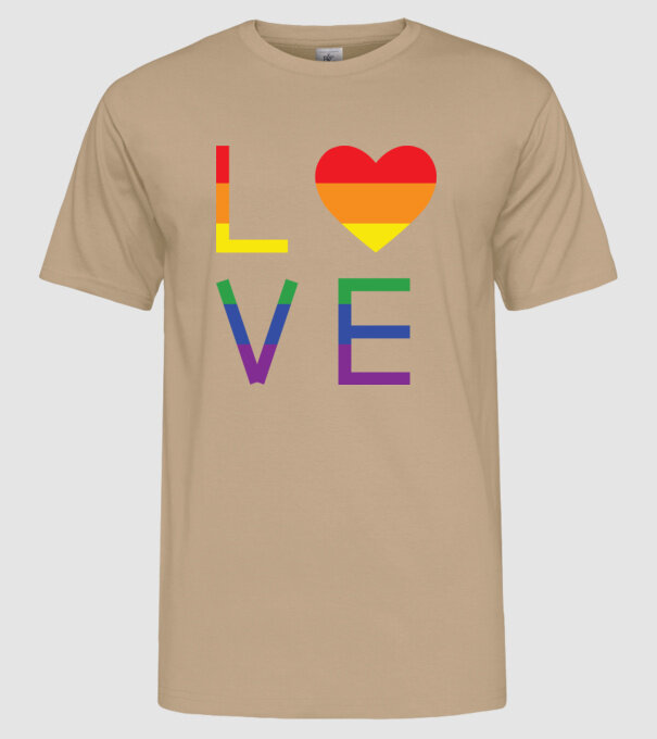 love lgbtq model nisipiu pe tricou