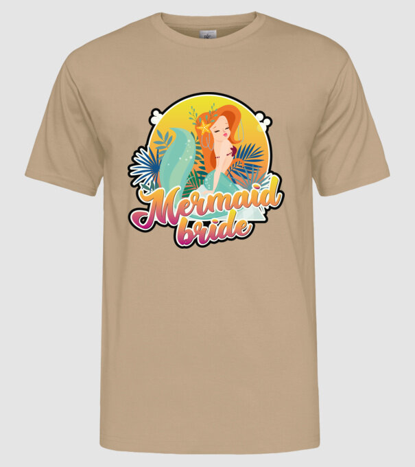 Mermaid bride hawaii model nisipiu pe tricou