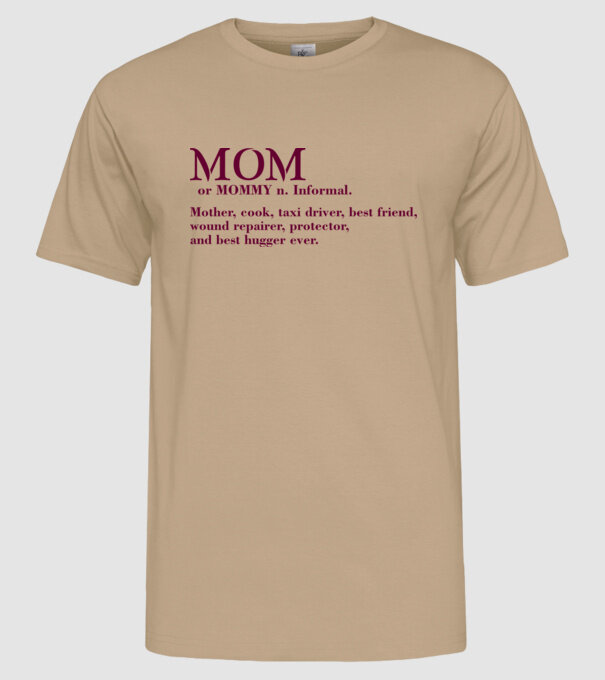 Mom definition model nisipiu pe tricou