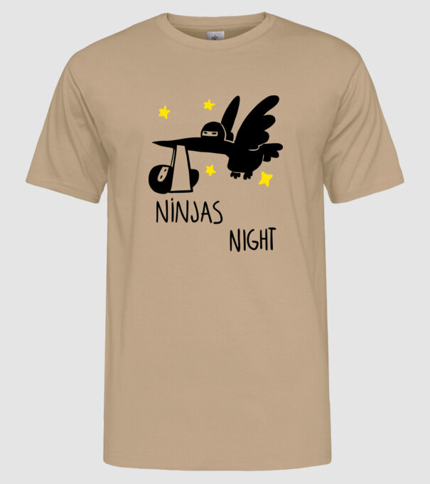 Ninja model nisipiu pe tricou