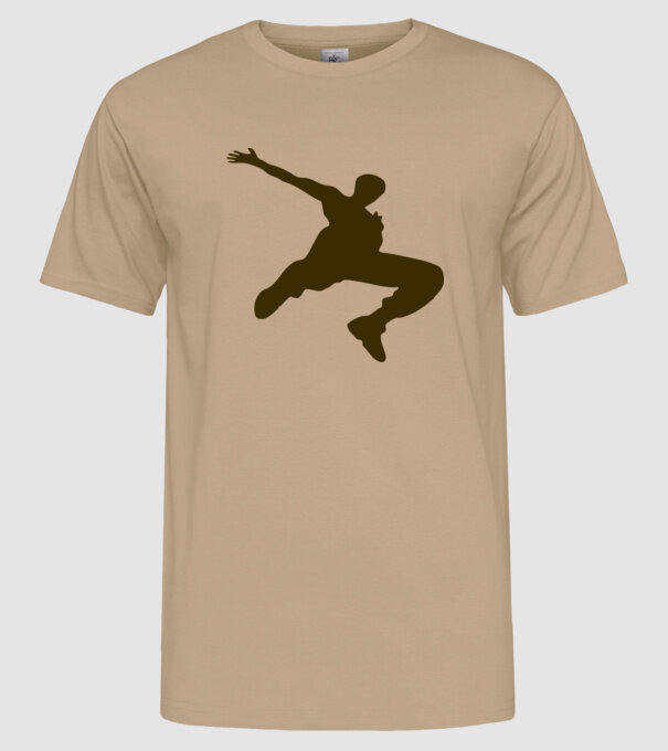 Logo Parkour model nisipiu pe tricou