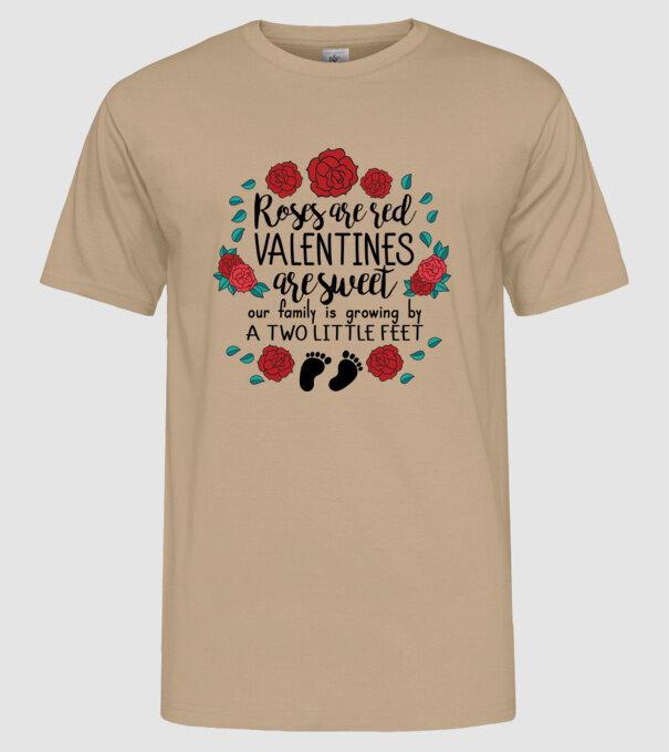 Roses are red model nisipiu pe tricou