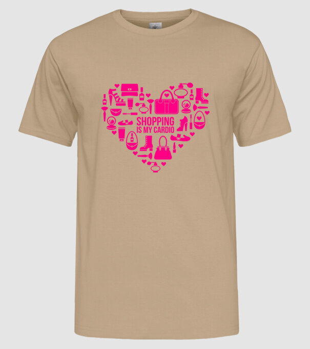 Shopping is my cardio model nisipiu pe tricou