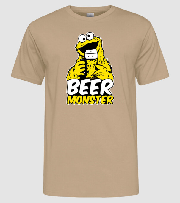 Monstru bere model nisipiu pe tricou