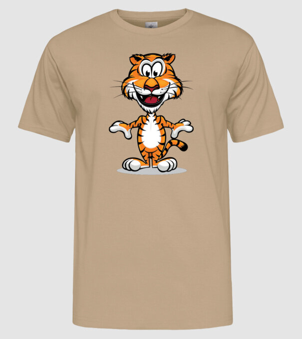 tigru model nisipiu pe tricou