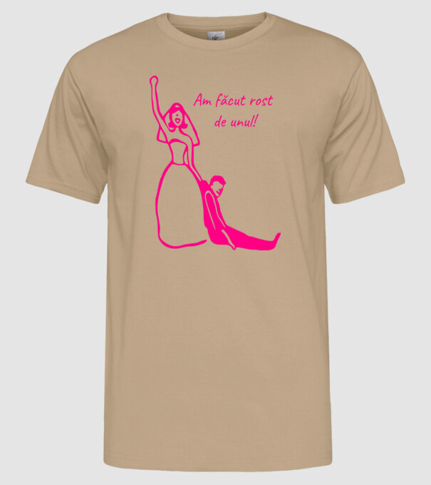 Am făcut rost de unul model nisipiu pe tricou