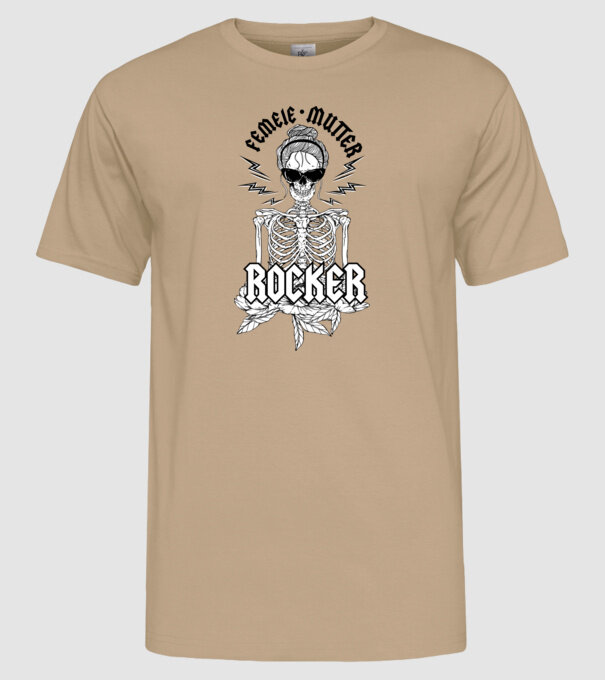 femeie - mutter - rocker model nisipiu pe tricou