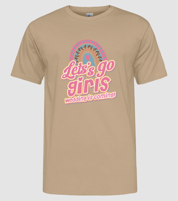 Lets go girls model nisipiu pe tricou