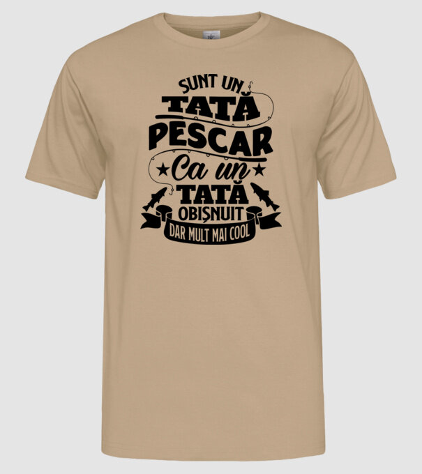 Sunt un Tata pescar model nisipiu pe tricou