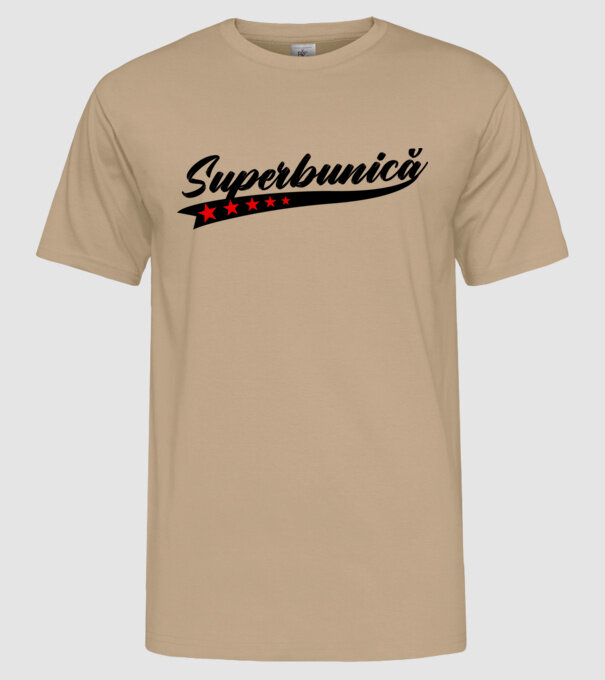 Superbunică model nisipiu pe tricou