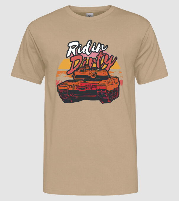 Tancuri model nisipiu pe tricou
