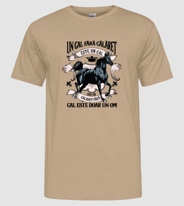 un cal fără călăreț este un cal - dar un călăreț fără cal este doar un om model nisipiu pe tricou