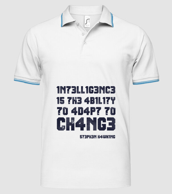 573PH3N H4WK1NG model alb pe tricou