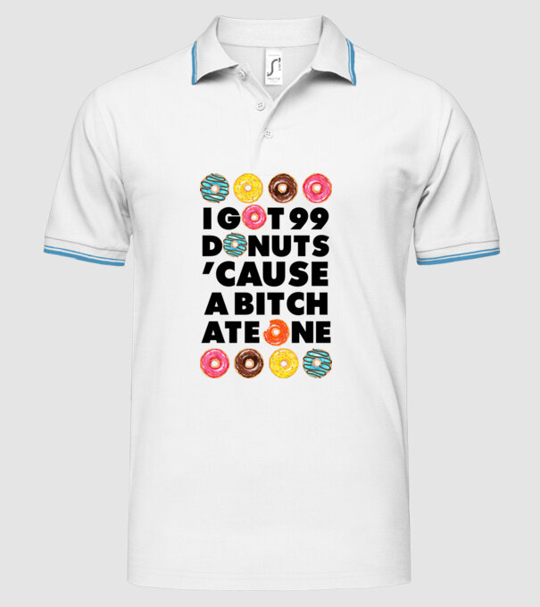 A bitch eat one model alb pe tricou