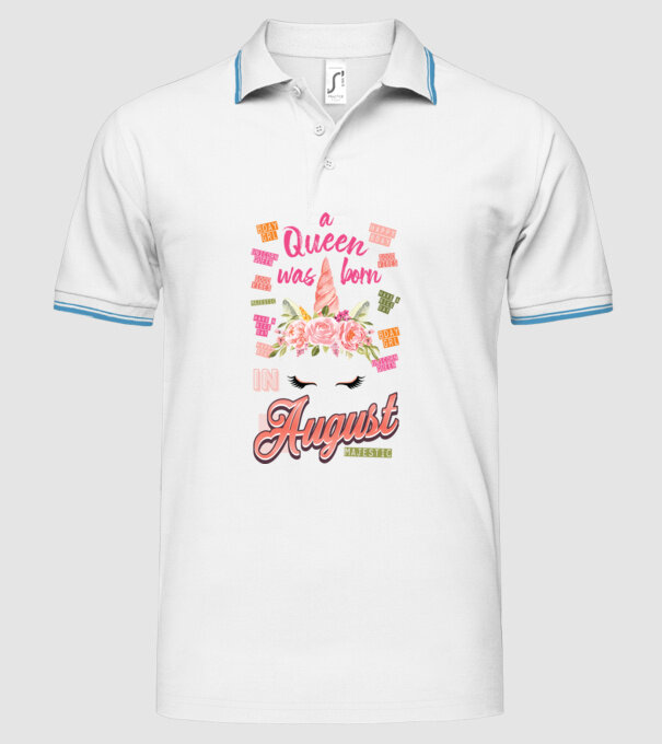 A queen was born in AUGUSZTUS model alb pe tricou
