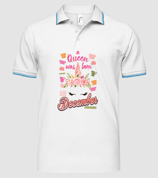 A queen was born in DECEMBER model alb pe tricou