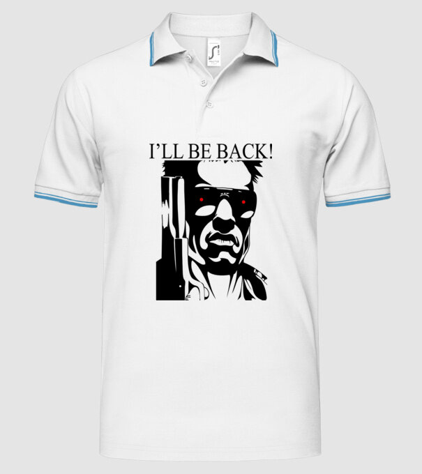 A Terminátor model alb pe tricou