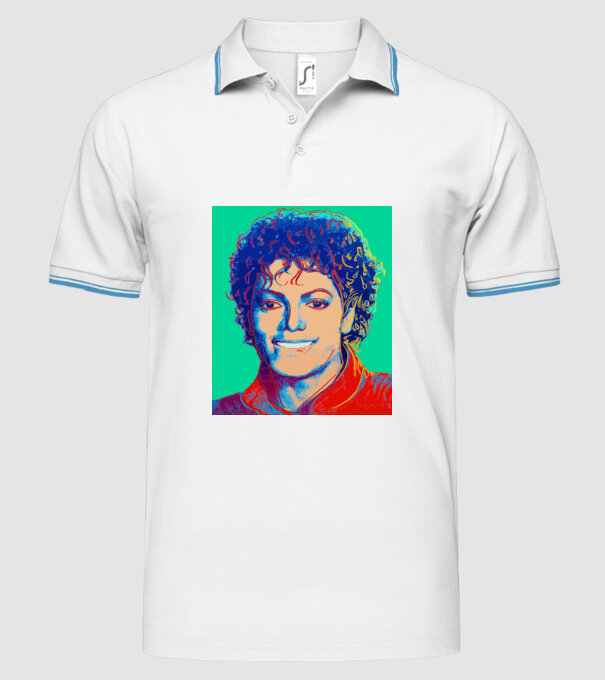 Micheal Jackson Art model alb pe tricou