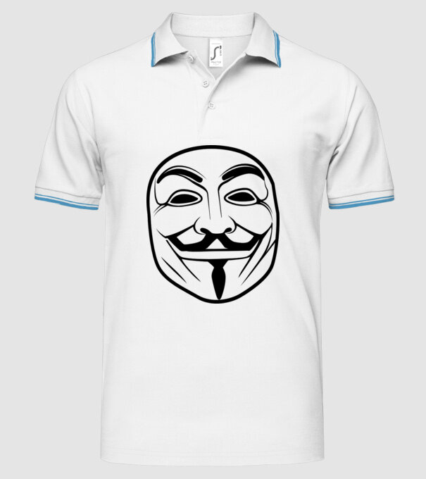 Anonymus model alb pe tricou
