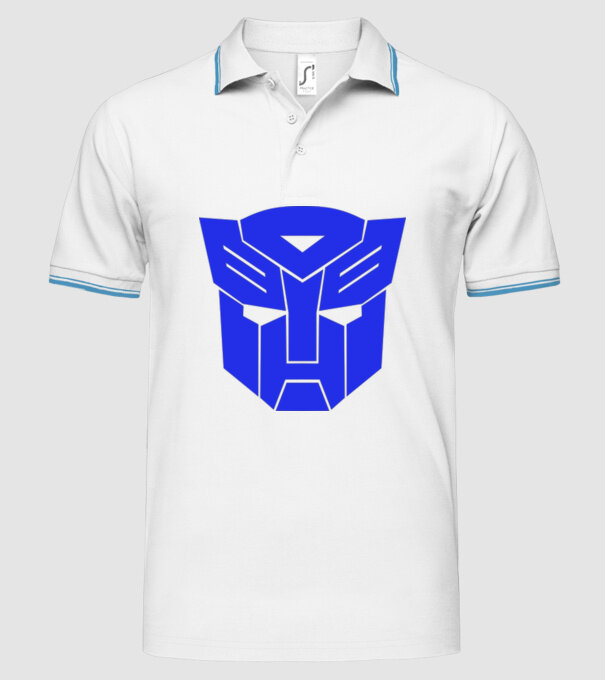 Autobot model alb pe tricou