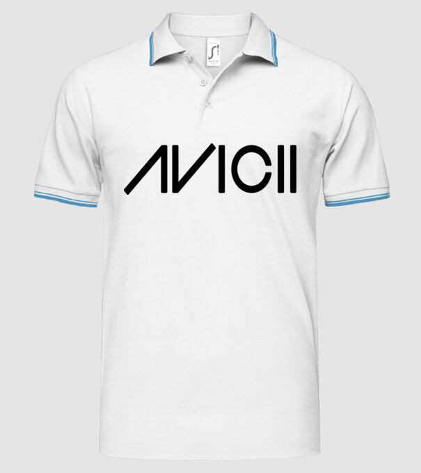 Avicii Logo model alb pe tricou