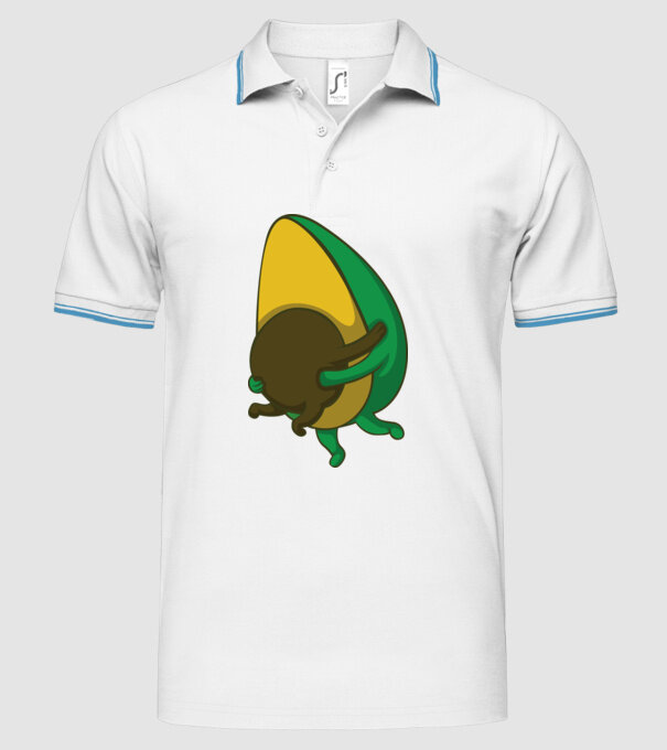 Avocado model alb pe tricou