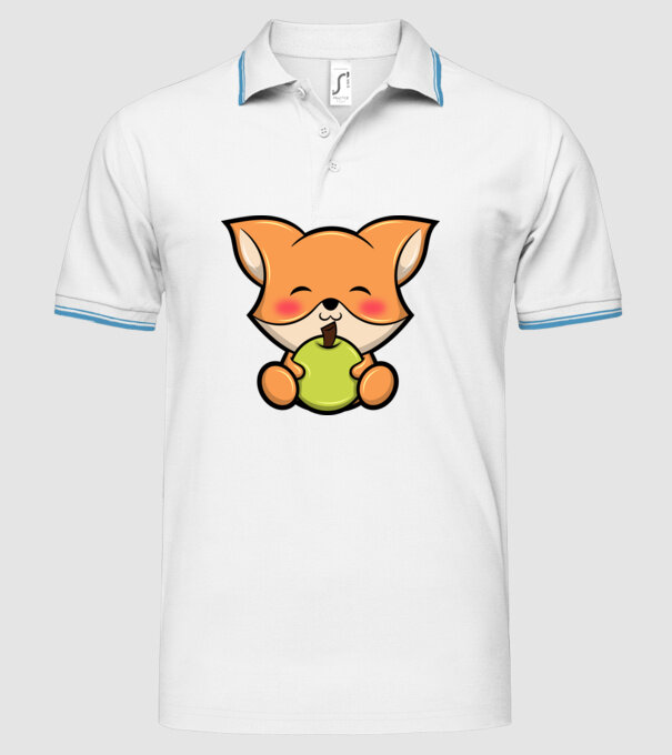 Baby Fox model alb pe tricou