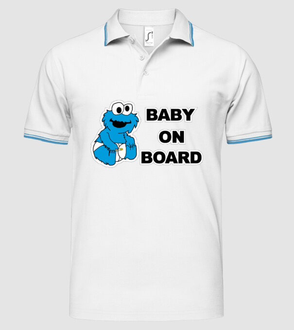 Baby Monster model alb pe tricou
