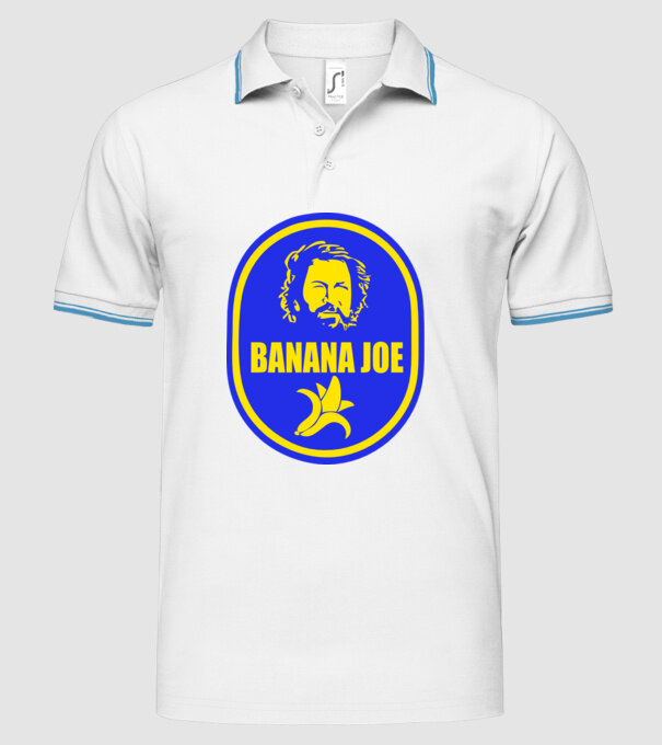 Banana Joe model alb pe tricou