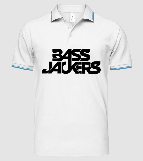 Bass Jackers model alb pe tricou