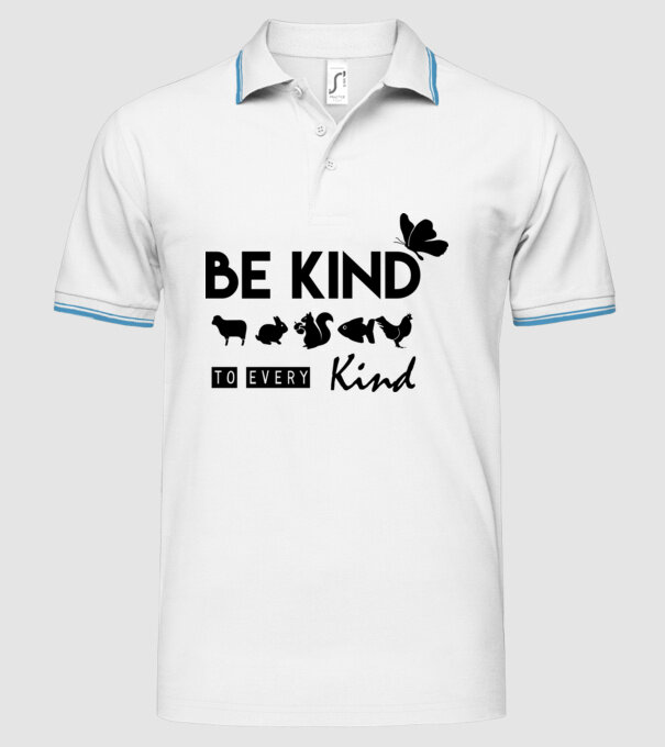 Be kind to every kind model alb pe tricou