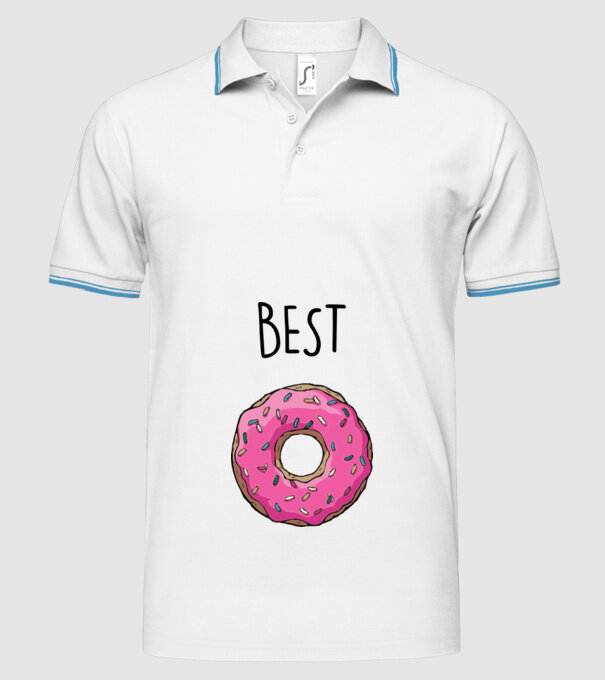 Best friends model alb pe tricou