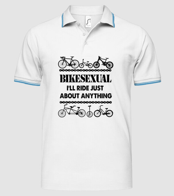 Bikesexual model alb pe tricou