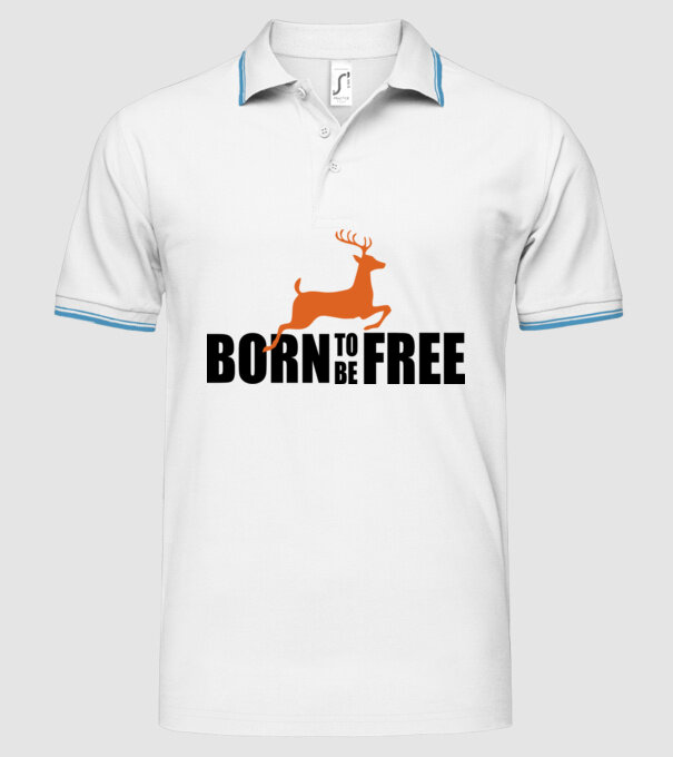 born to be freee model alb pe tricou