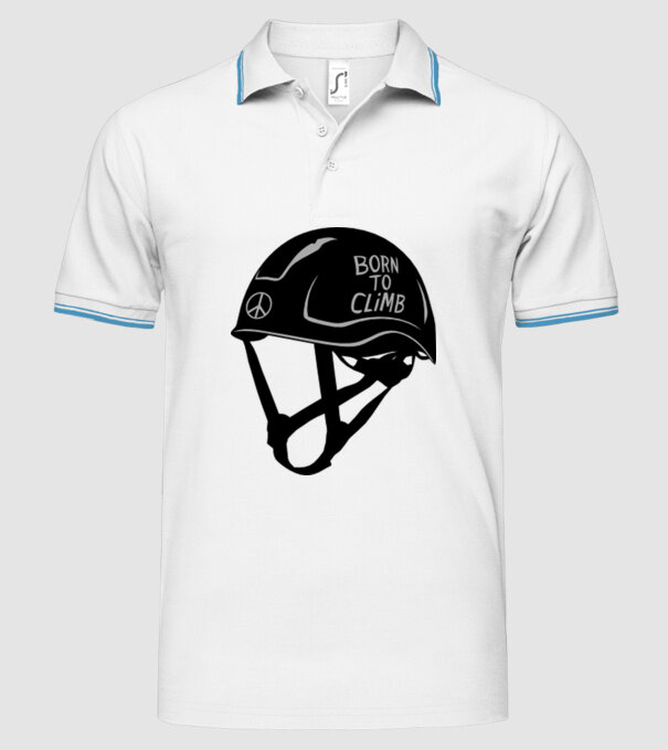 Born to climb model alb pe tricou