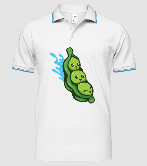 Mazăre model alb pe tricou