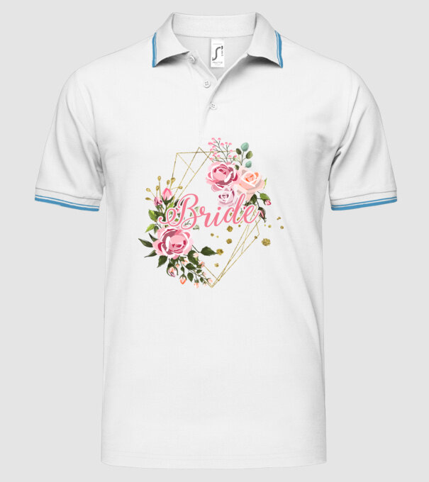BRIDE roses floral model alb pe tricou